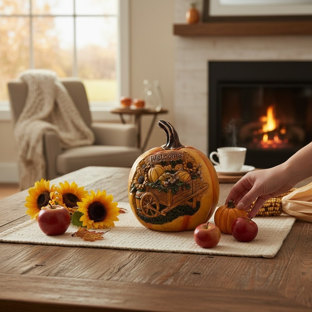 Ashland Pumpkin Tabletop Decor Unisex OS Orange Brand New Fall Harvest Welcome